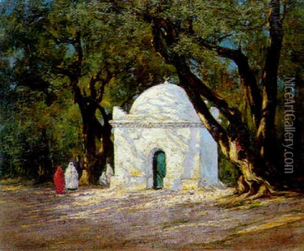 Blida: Le Bois Sacre Oil Painting - Ernest Gaston Marche