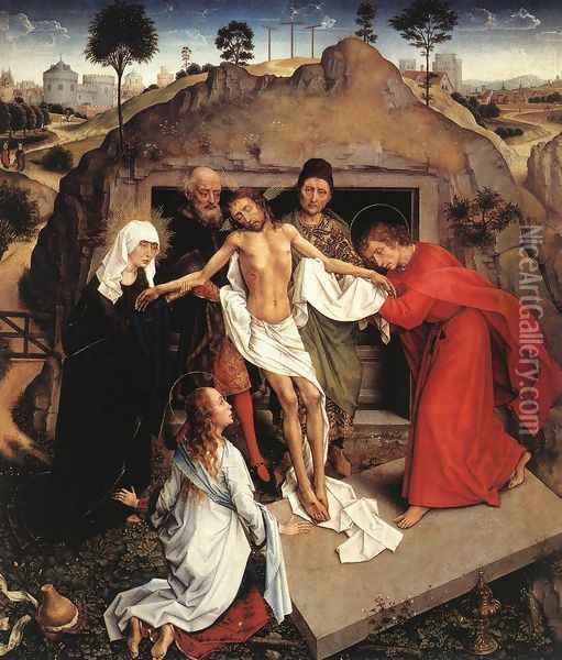 Entombment of Christ 1450 Oil Painting - Rogier van der Weyden