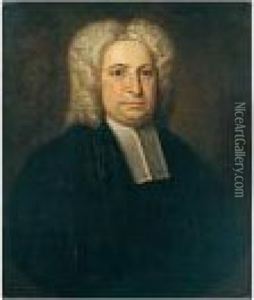 Portrait Of Thomas Morrall, The Vicar Of St. Peter's Church, Bolton (c.1680-1737) Oil Painting - Hamlet Winstanley