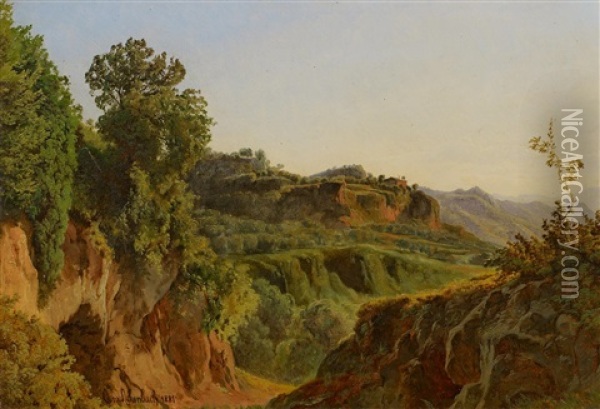 Landschaft In Den Sabiner Bergen Oil Painting - Oswald Achenbach
