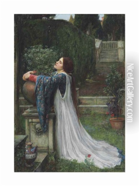 Isabella And The Pot Of Basil Oil Painting - John William Waterhouse