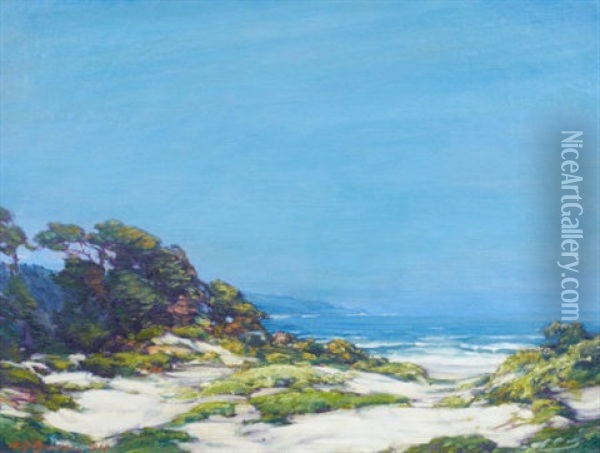 Monterey Coast Oil Painting - Henry Joseph Breuer