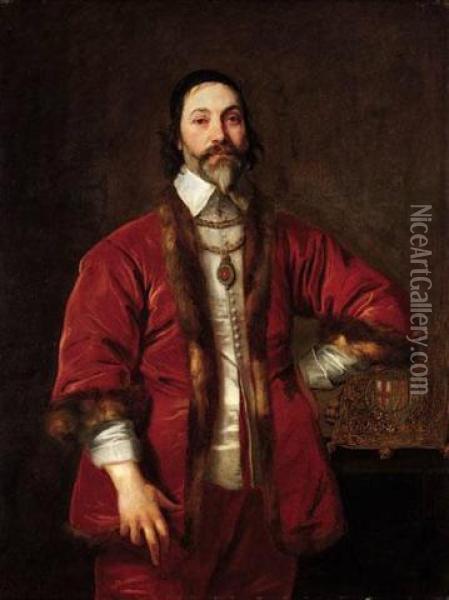 Sir Francis Crane Oil Painting - Sir Anthony Van Dyck