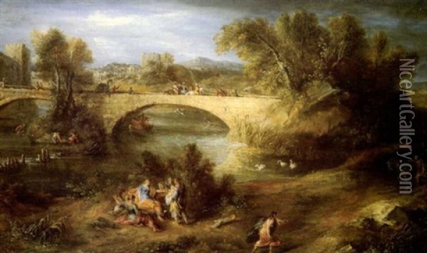 Moise Sauve Des Eaux Oil Painting - Joseph Francois Ignace Parrocel