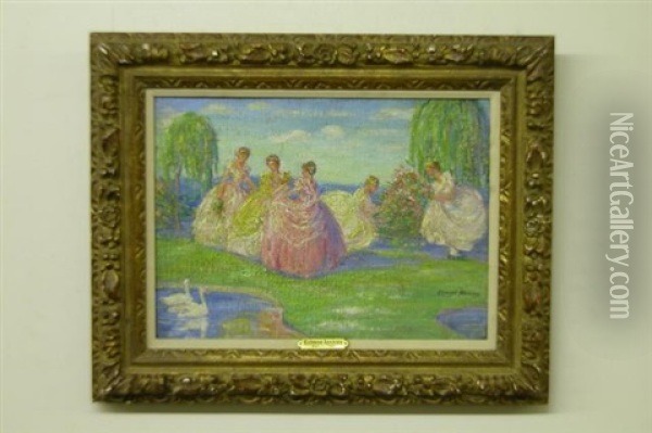 Ladies In The Park Oil Painting - Eleanor Abrams