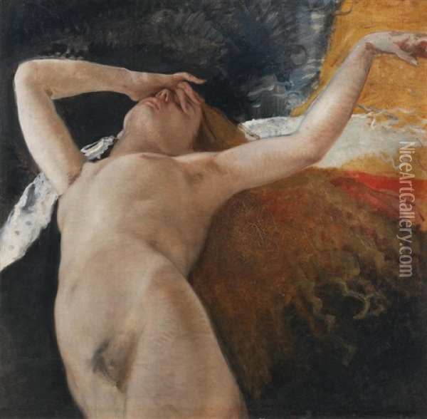 Nude Oil Painting - Mose di Giosue Bianchi