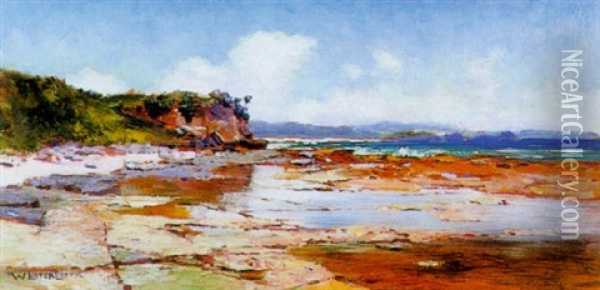 Coastal Scene Oil Painting - William Lister-Lister