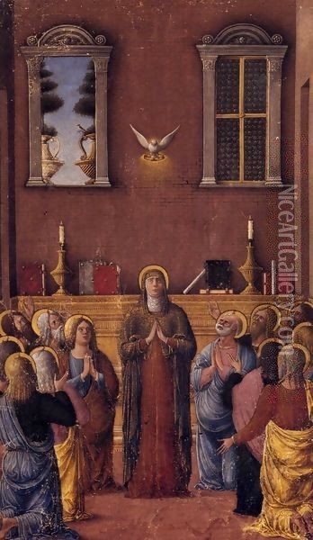 Pentecost Oil Painting - da Cremona Girolamo