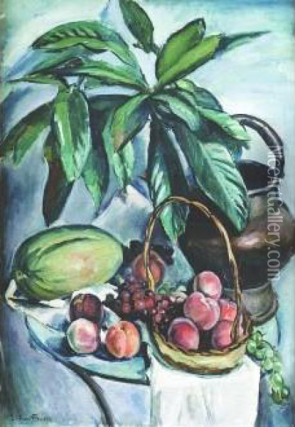 Nature Morte Aux Fruits, Circa 1920 Oil Painting - Emile-Othon Friesz