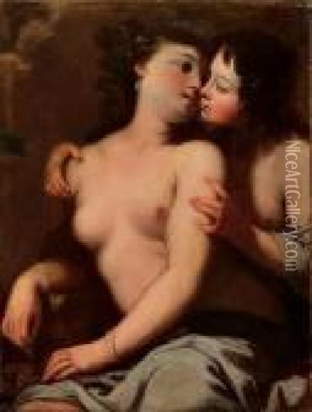 Venere E Cupido Oil Painting - Antonio Zanchi