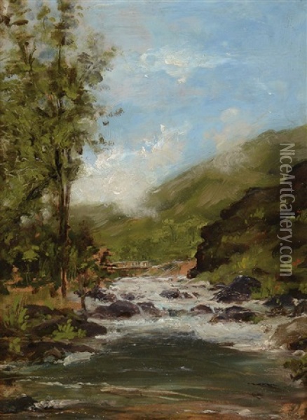 Paesaggio Montano Oil Painting - Carla Rossi