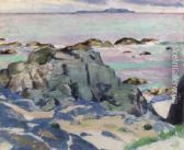 View Of Iona Possibly Looking Towards Staffa Oil Painting - Francis Campbell Boileau Cadell