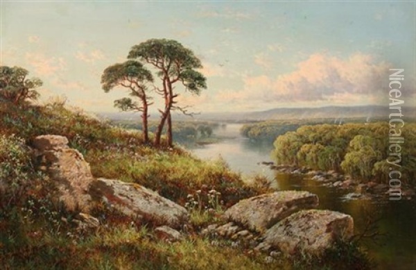 By The Severn Oil Painting - Edward H. Niemann