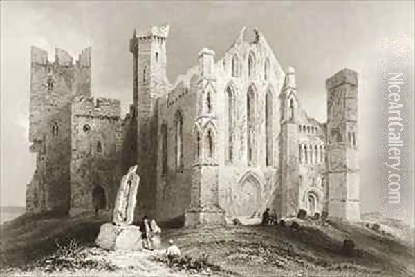 The Rock of Cashel, County Tipperary, Ireland 3 Oil Painting - William Henry Bartlett