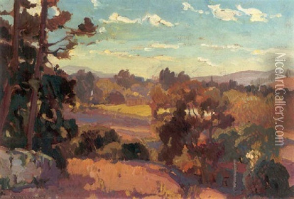 California Landscape Oil Painting - Franz Arthur Bischoff