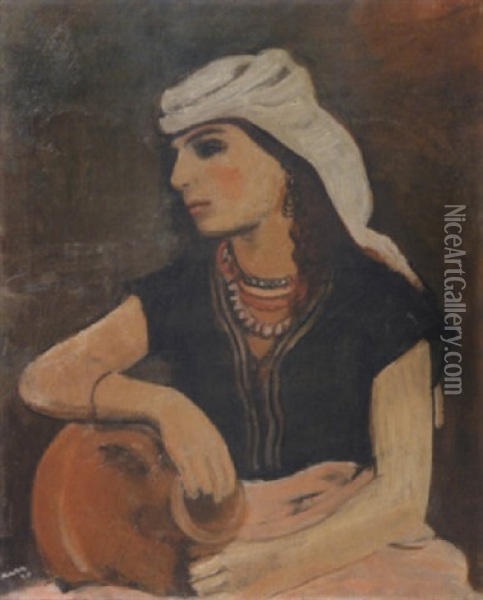 Jeune Femme Orientale Oil Painting - Georges (Karpeles) Kars