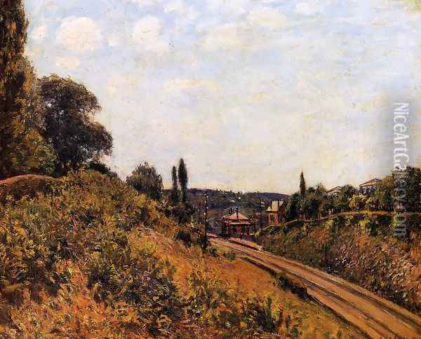 The Station at Sevres I Oil Painting - Alfred Sisley