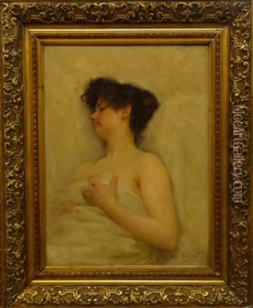 Femme Endormie Oil Painting - Jules Octave Triquet