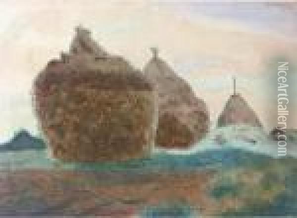 Haystacks Oil Painting - Leon Spilliaert