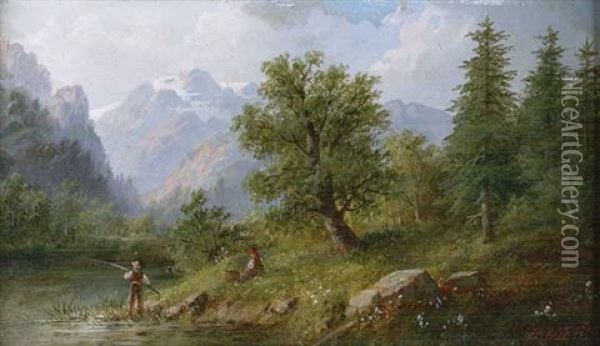 Partie Aus Steiermark Oil Painting - Eduard Boehm