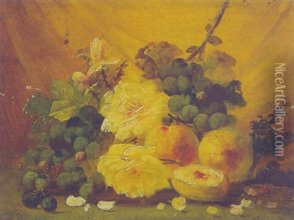 Rosenstuck Mit Obst Oil Painting - Max Carlier