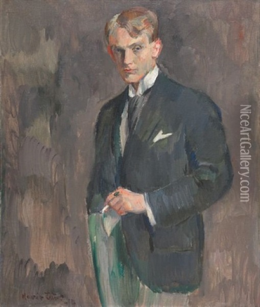 Portrett Av Carl Buchardt Oil Painting - Henrik Louis Lund
