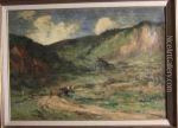 Paysage Anime Dans Les Ardennes Oil Painting - Armand Jamar