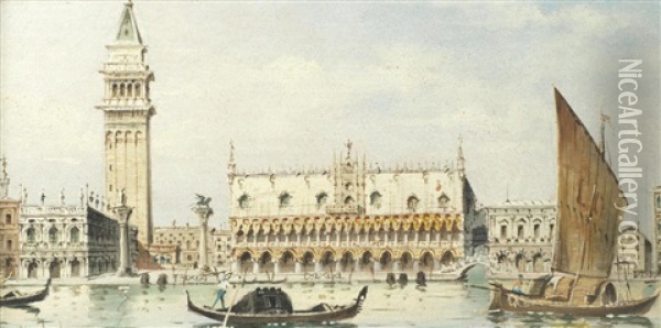 The Doge's Palace, Venice Oil Painting - Marco Grubas