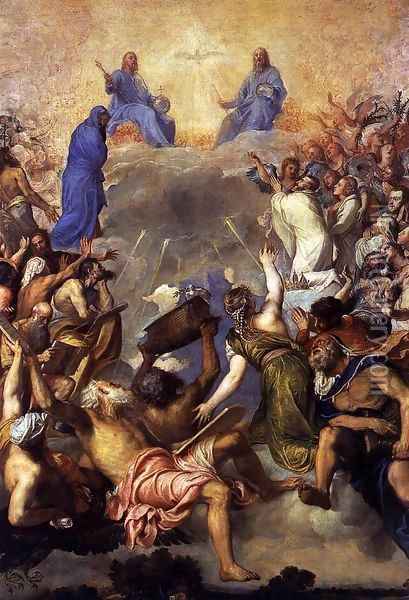 The Trinity in Glory 2 Oil Painting - Tiziano Vecellio (Titian)