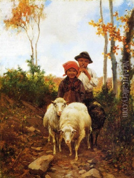 Il Piffero Oil Painting - Stefano Bruzzi