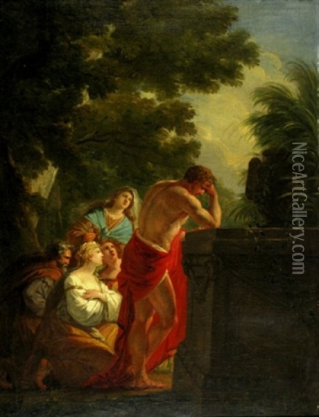 Mythological Scene Oil Painting - Friedrich Heinrich Fueger
