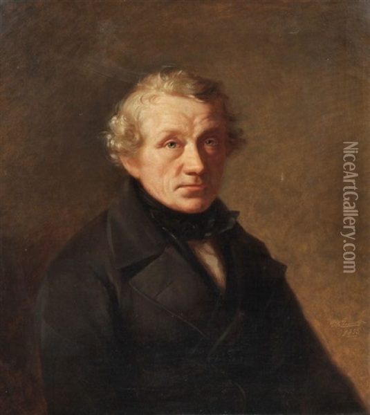 Portrait Eines Herren Oil Painting - Wilhelm Carl Juncker