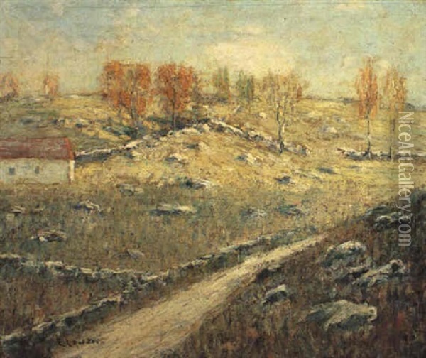 Country Road Oil Painting - Ernest Lawson