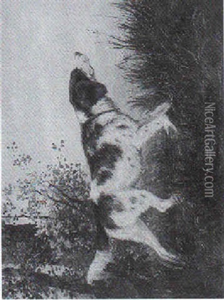Jagdhundportrat Oil Painting - Wilhelm Schmitt