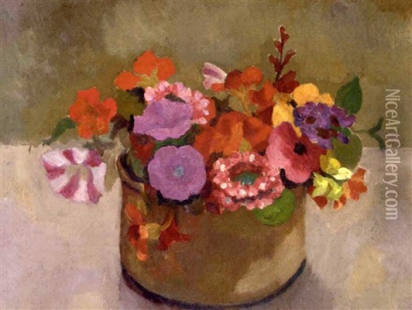 Summer Flowers Oil Painting - Roger Fry