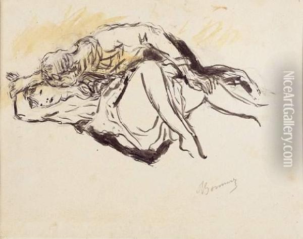 Les Amoureux, Circa 1919 Oil Painting - Pierre Bonnard