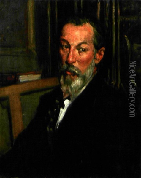 Portrait Presume De Felicien Cacan Oil Painting - Jacques-Emile Blanche