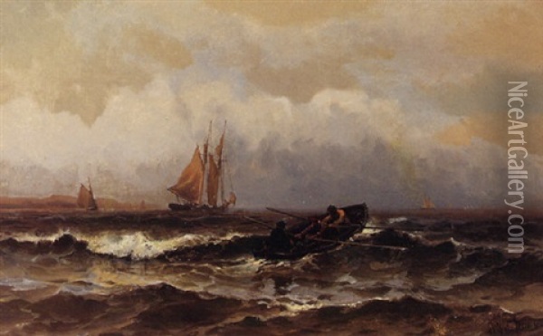 Along The Coast Oil Painting - Mauritz Frederick Hendrick de Haas