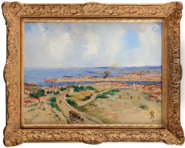 Vue De Marseille Oil Painting - Edouard-Jacques Dufeu