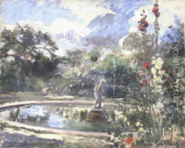 Le Bassin Du Parc Oil Painting - Paule Gobillard