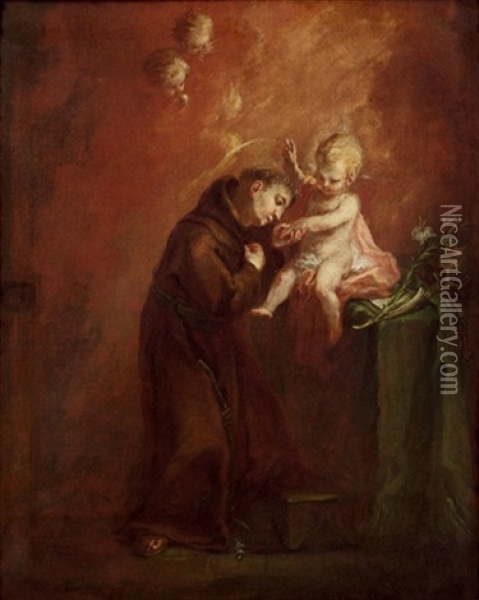 Vision Des Hl. Antonius Von Padua Oil Painting - Martin Johann (Kremser Schmidt) Schmidt