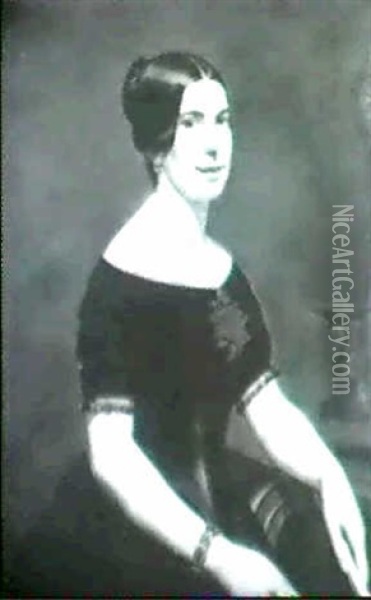 Damenportrait Oil Painting - Henry de Nobele