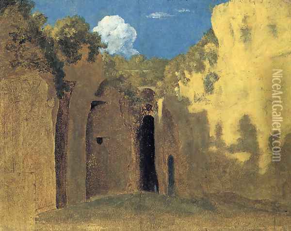 The Grotto at Posillipo Oil Painting - Thomas Jones