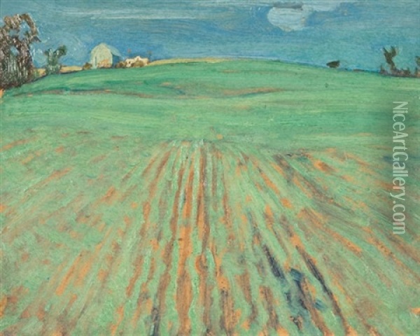 Near Thornhill (a Sketch For Potato Field) Oil Painting - James Edward Hervey MacDonald