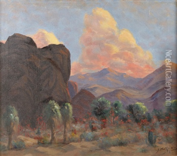 Andreas Canyon Oil Painting - John Henry Ramm