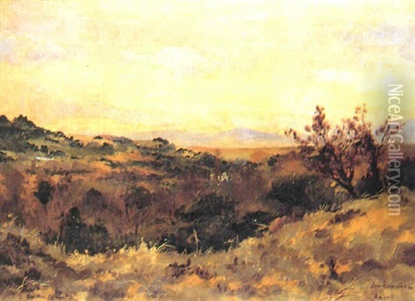 Paisaje De La Sierra De Guadarrama Oil Painting - Jose Lupianez y Carrasco