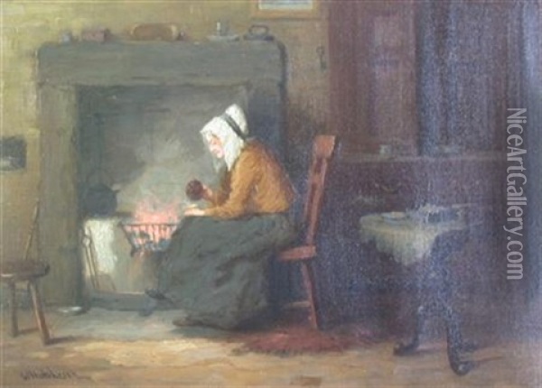 A Good Brew Oil Painting - Walter Hutcheson