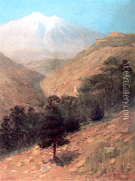 San Francisco Peaks Oil Painting - Edwin Willard Deming