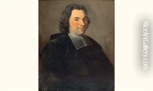 Portrait D'ecclesiastique Oil Painting - Jean-Martial Fredou