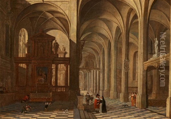 Church Interior Oil Painting - Peeter Neeffs the Younger